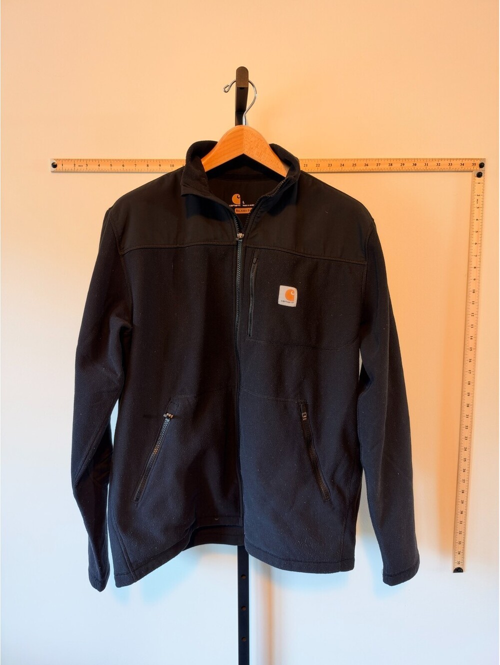 Carhartt Fallon Fleece Jacket Mens L Black Full Zip Rain Defender 102838